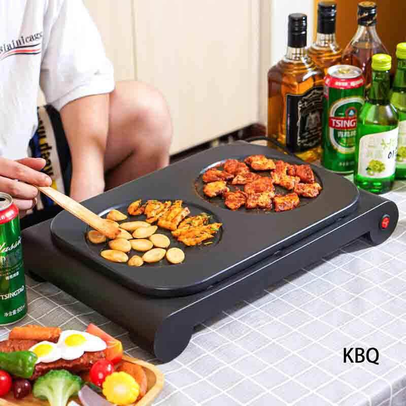 KB-8002 室内家庭聚餐电煎饼盘两人份薄饼机可烧烤两用功能小家电