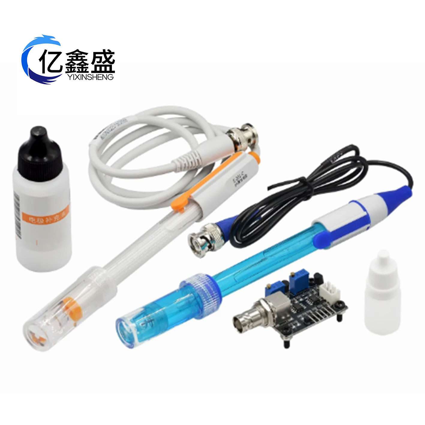 雷磁pH复合电极E-201-C 可充式实验酸碱检测