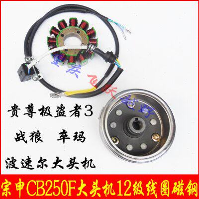 贵尊极盗者3战狼克维思波速尔M1 宗申CB250F发动机磁电机线圈磁钢