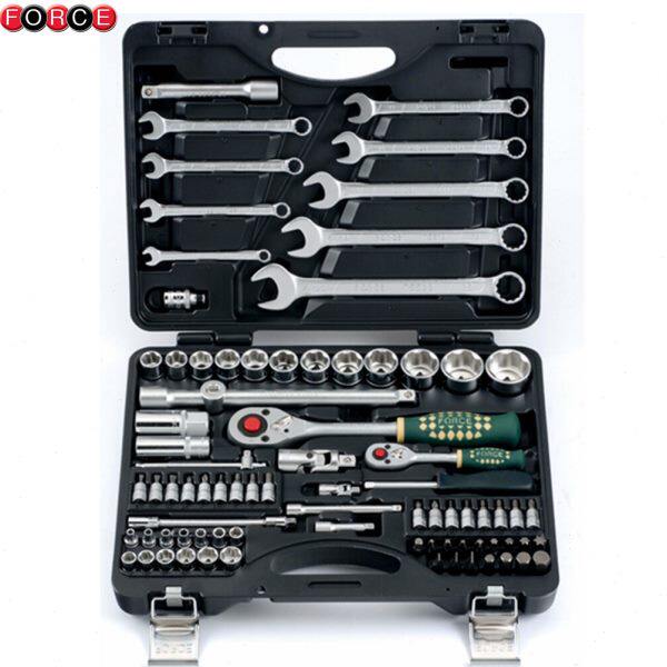 进口FORCE82件套筒组合棘轮扳手组套工具汽修套筒扳手