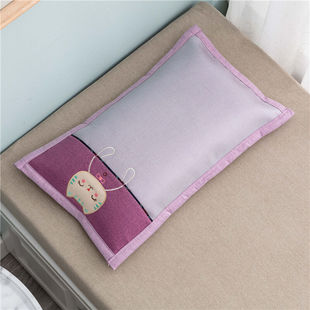 高档枕头夏季 园1儿6岁小卡夏天孩通枕S头可拆洗双面奢 藤席j枕幼