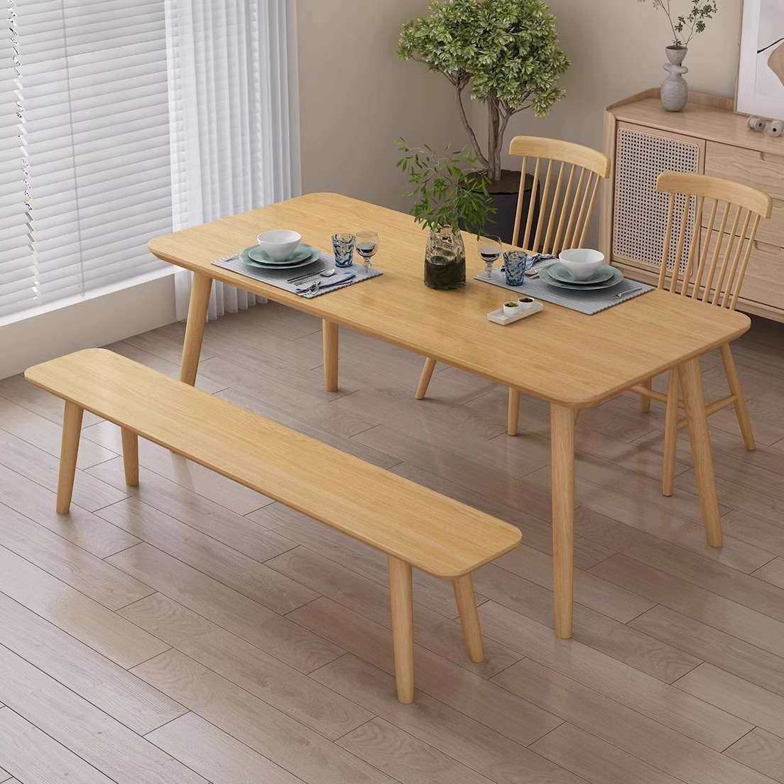 白蜡木实木餐桌长条桌原木大板桌简约餐厅吃饭桌子家用餐桌椅组合,电子元器件市场,其它元器件,淘宝优惠券,粉丝福利购,淘宝优惠卷