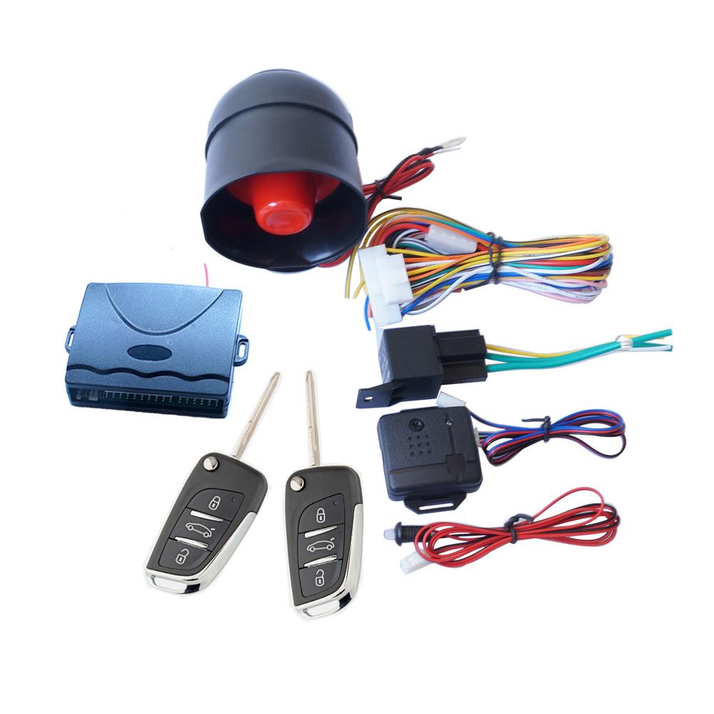 CarAlarm12V汽车防盗器单向车载报警系统车用警报有防抢熄火断电