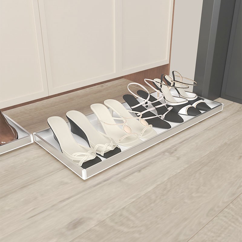 家用鞋柜底改造托盘万p向轮收纳整理橱柜底踢脚抽屉环保耐用滚轮