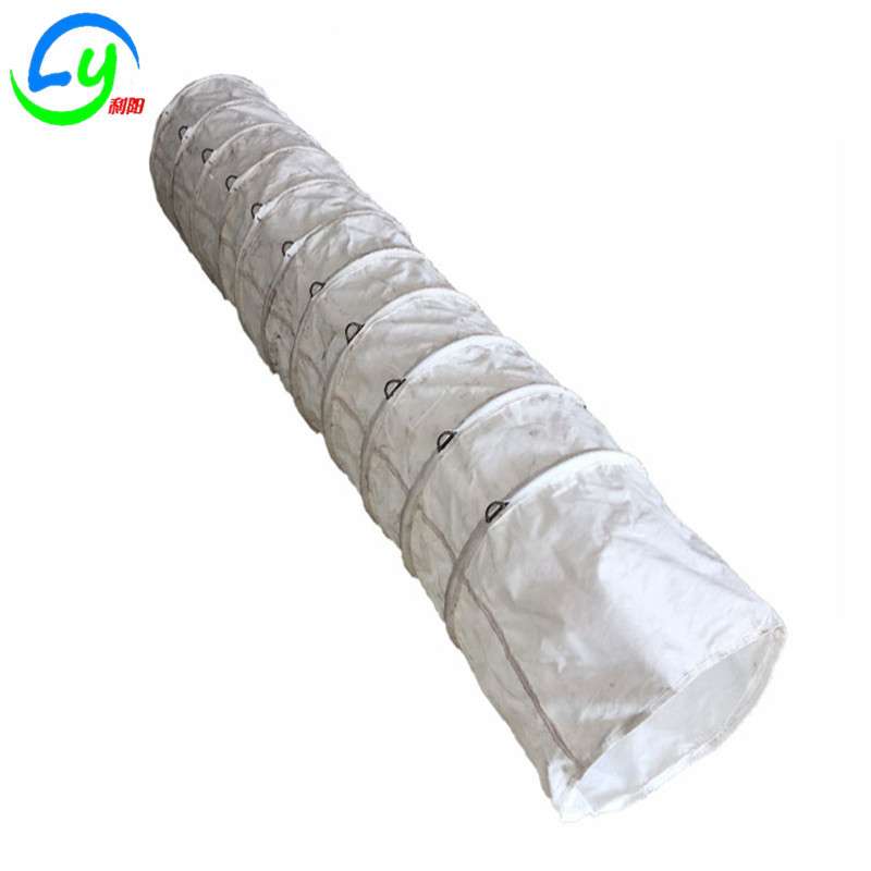 利阳环保专业生产伸缩布袋 带长螺杆伸缩帆布筒 带吊耳式伸缩软管