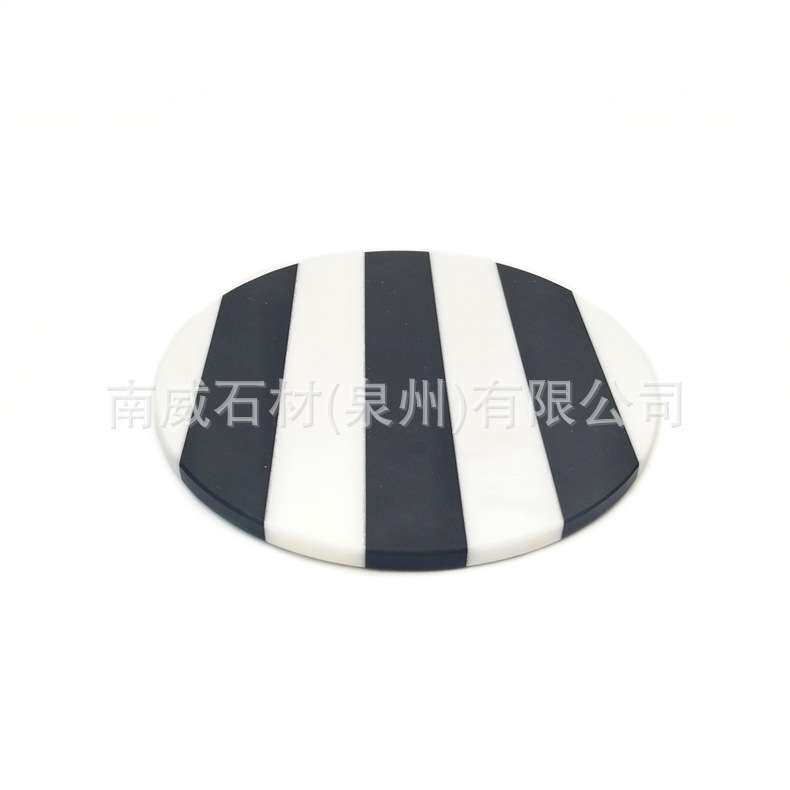 美式轻奢风天然大理石托盘蛋糕圆形盘浴室收纳置物盘首饰收纳盘