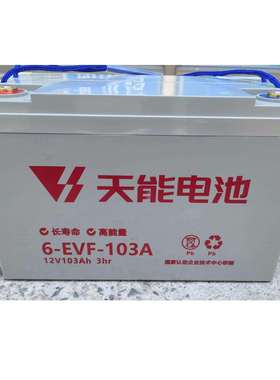 天能6-EVF-103A电池12V103Ah电动汽车洗地机环卫车叉车三轮车电瓶