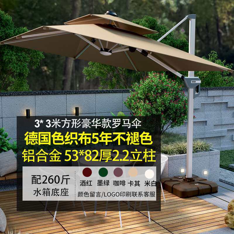 遮阳伞户外伞庭院伞别墅花园露台大太阳伞棚商用摆摊室外罗马伞