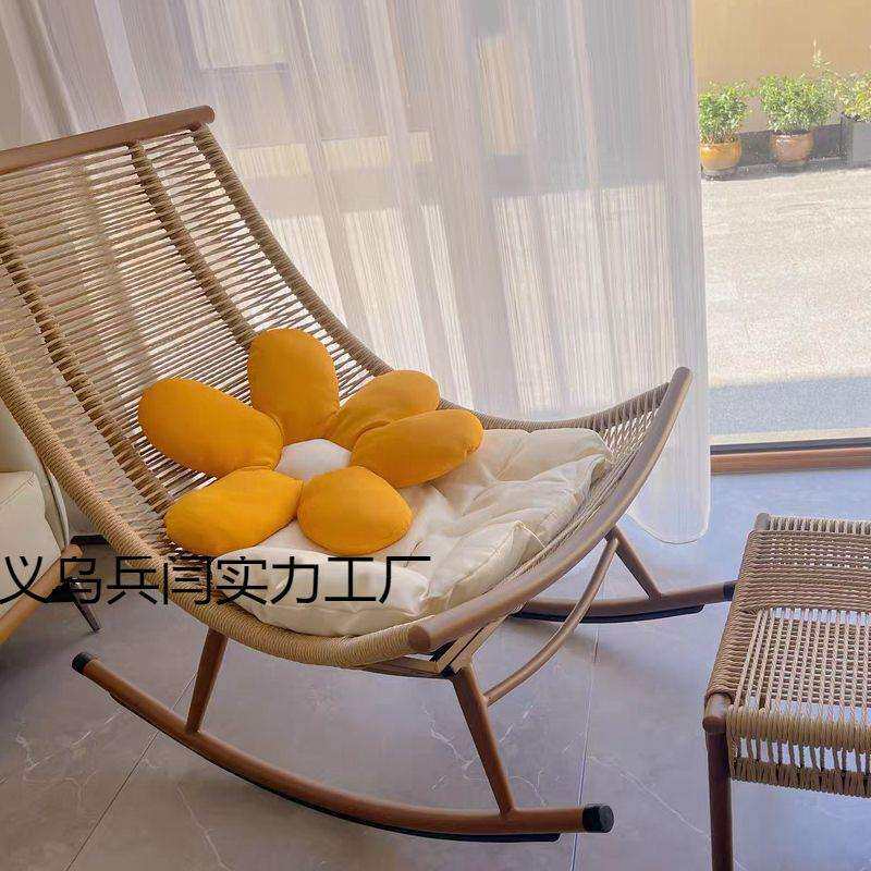 藤编摇摇椅躺椅成人家用休闲椅藤椅久坐舒服懒人摇椅沙发椅午睡椅