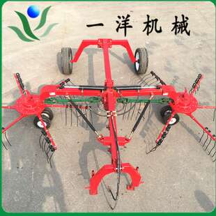 旋转式摊晒搂草一体机 拖拉机后牵引式全自动牧草搂草机 型号齐全