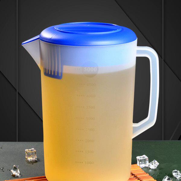 5000ml塑料带刻度耐高温磨砂加厚 吧台量杯 汽修量杯 机油量杯 5L