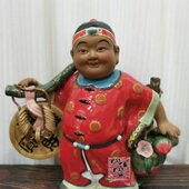 进 招财子工艺品 公仔石陶瓷湾宝 童
