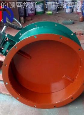 厂定制碳钢百手叶电动风门DN640 温不锈钢3耐家04动涡轮通774风蝶