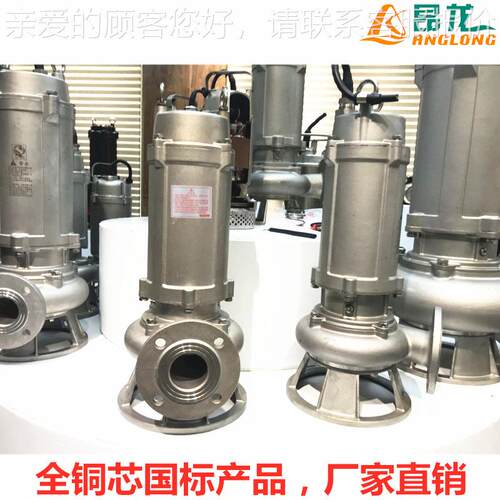 排WSFJ厂QP不锈钢潜污泵04/316L耐腐蚀3化工海水污水放泵不锈钢水