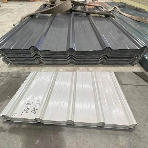 佛山彩钢板厂家加工瓦楞压型板夹心防火彩瓦900型棚顶镀锌瓦折弯