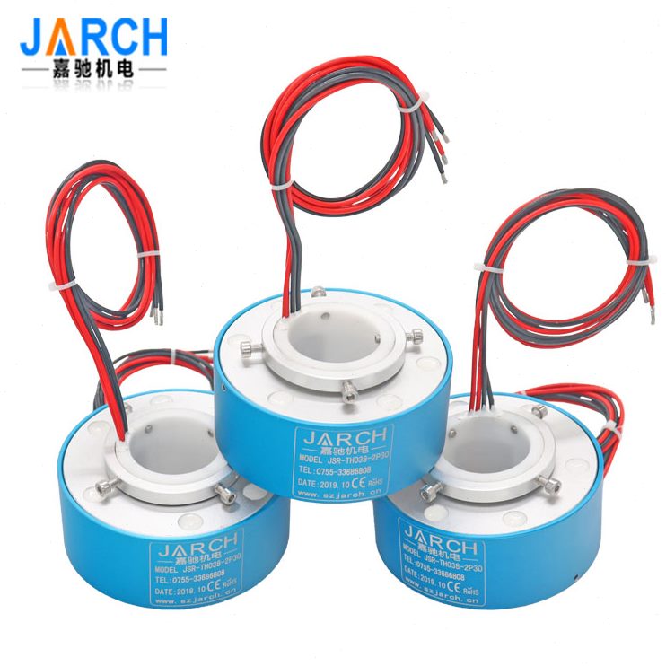 电流2过导电滑环信线旋转 -号绕环电不38孔导电滑环360路数mm传24