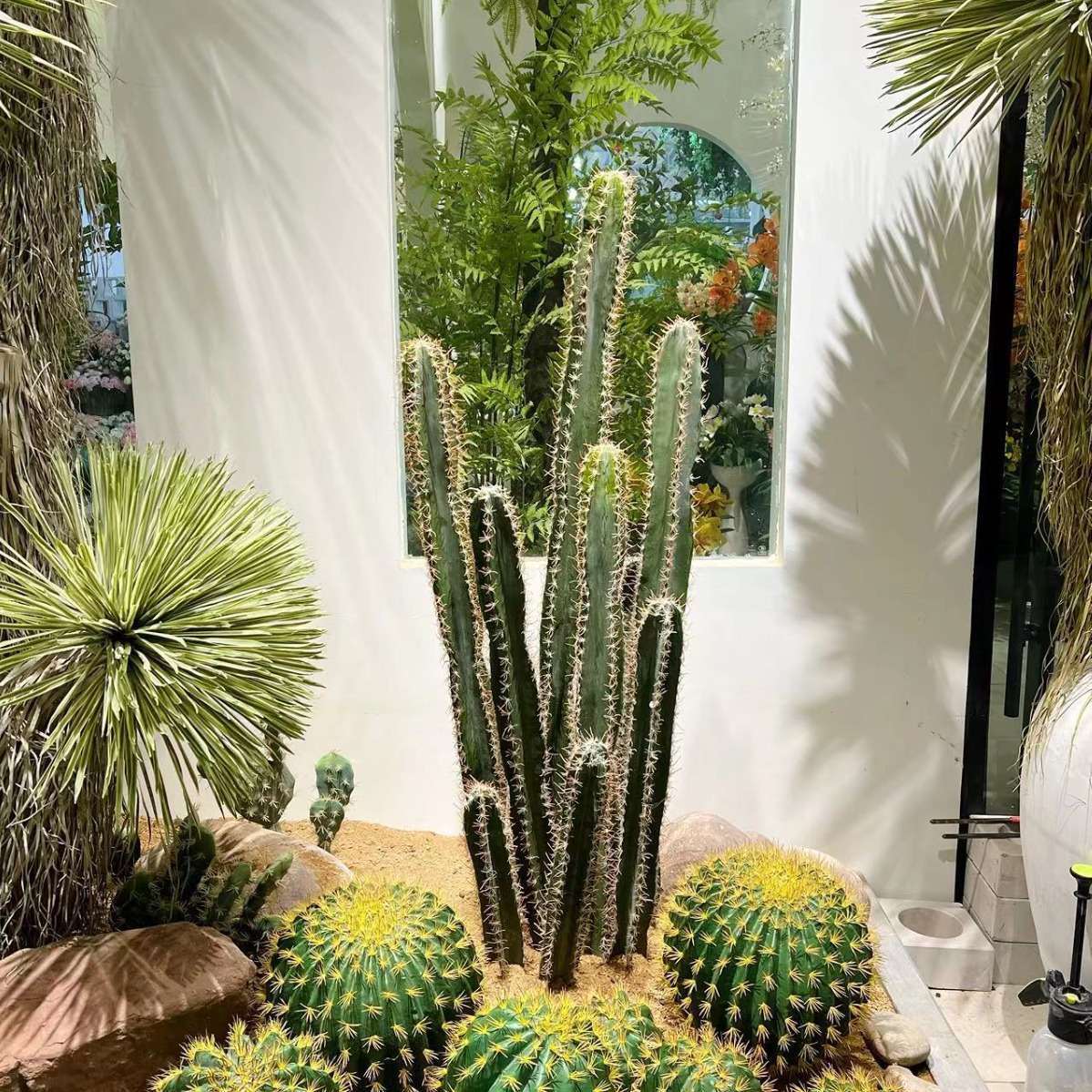 含阳 北欧INS 仿真绿植PU仙人掌仙人柱盆栽沙漠植物室内装饰造景
