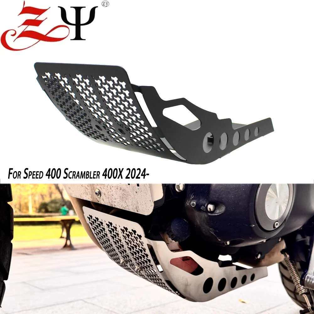 适用凯旋Scrambler400X 下护板改装发动机底盘装甲油底壳保护罩