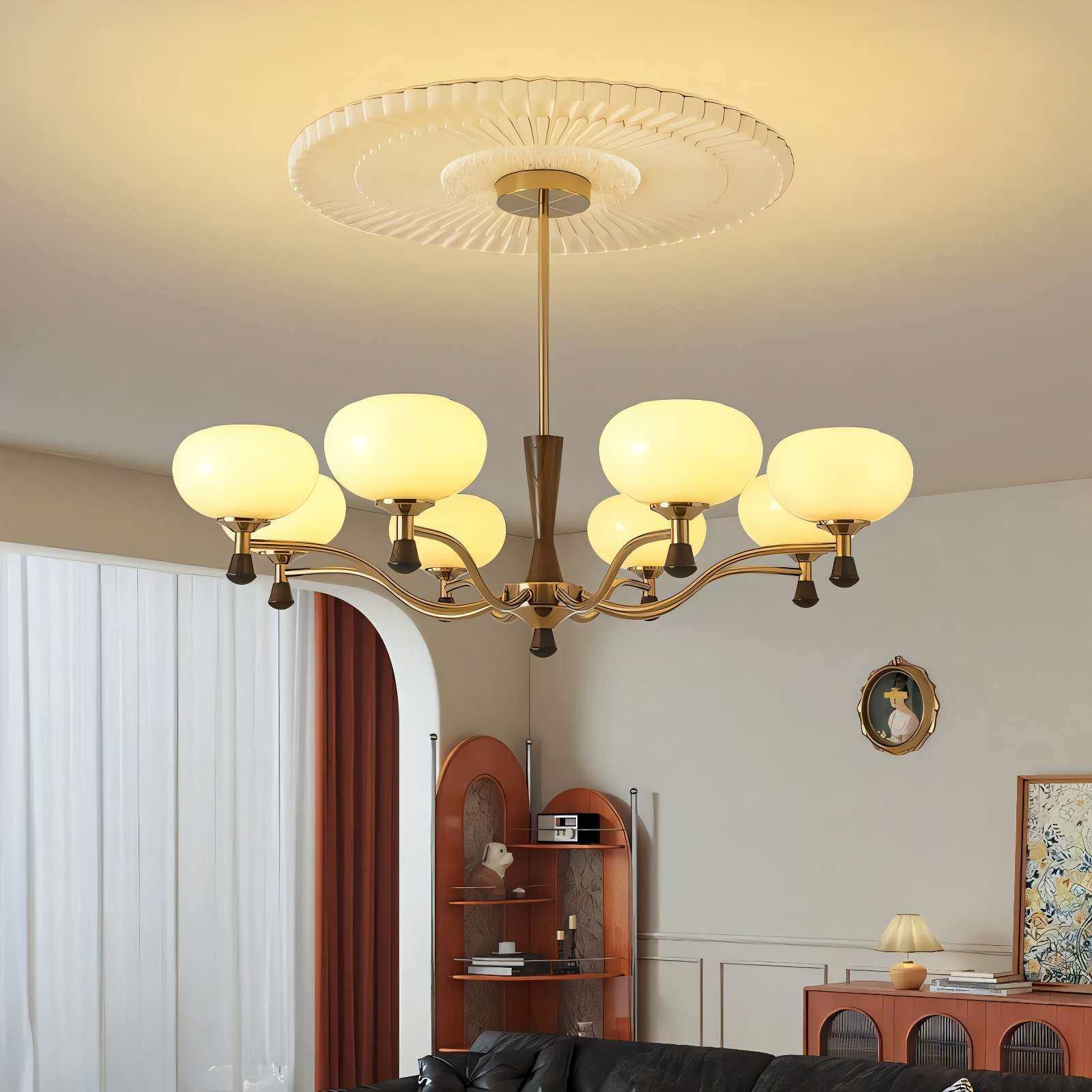 中古法式实木客厅吊灯奶油风全光谱复古北欧餐厅卧室灯书房灯具,鲜花速递/花卉仿真/绿植园艺,割草机/草坪机,淘宝优惠券,粉丝福利购,淘宝优惠卷