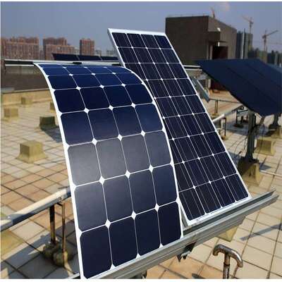 100W柔性太阳能板 太阳能折叠板 Sunpower半柔性板 单晶半柔性板