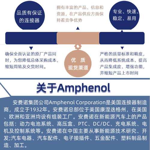 安费诺AMPHENOL C146系列重负荷电源连接器C14610A0240021