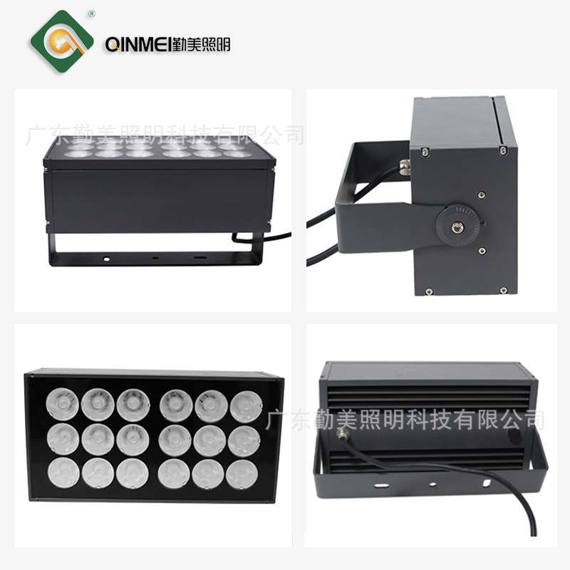 LED投光灯60W90W108W窄光束户外投射灯建筑外墙防水景观照树灯RGB