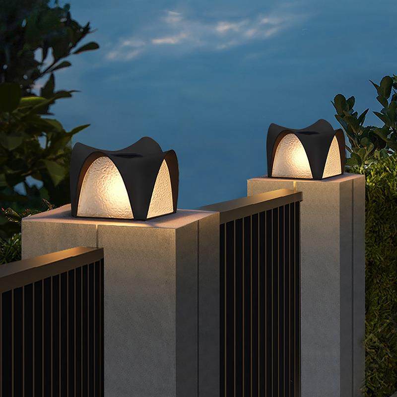 太阳能柱头灯户外灯庭院灯别墅门柱灯防水立柱灯围墙灯院墙柱子灯