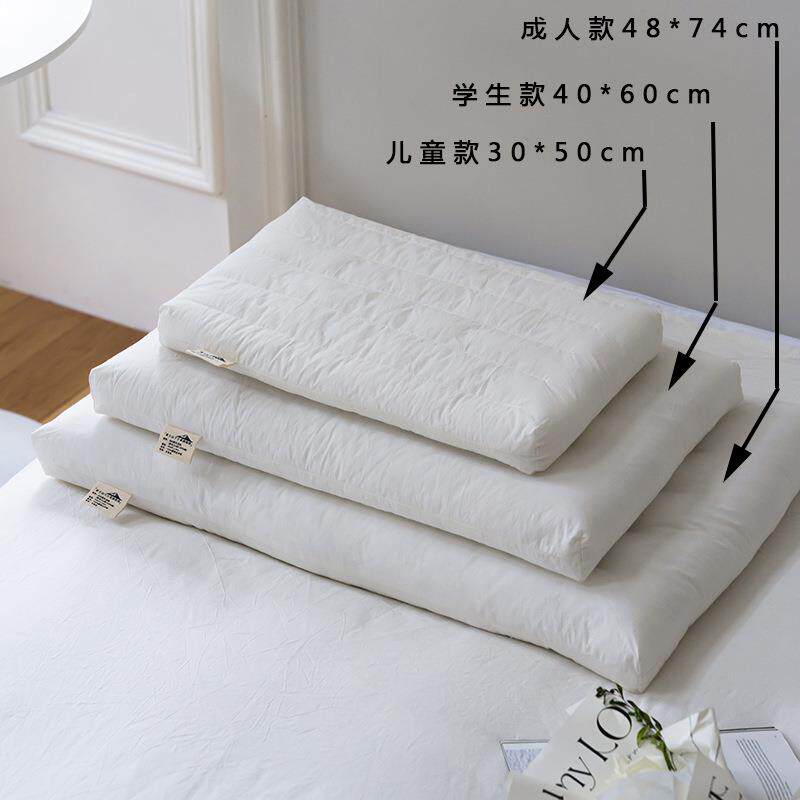 60支A类原棉枕头宝宝枕成人枕水洗纯棉富士山下日系酒店枕护颈椎