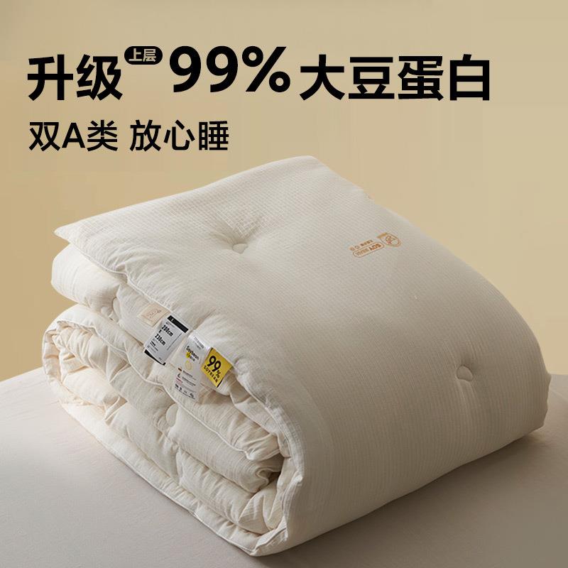 99%大豆纤维被芯冬被纯棉双人秋冬全棉加厚保暖春秋被子被芯
