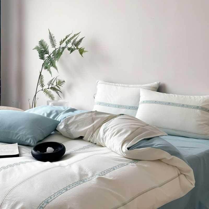 （总）旷野2025新款全棉A类色织提花四件套