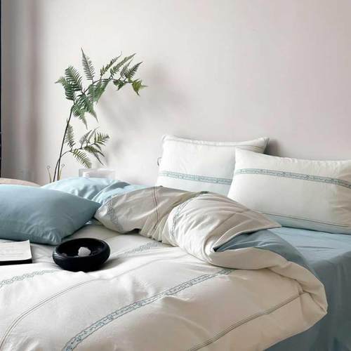 （总）旷野2025新款全棉A类色织提花四件套