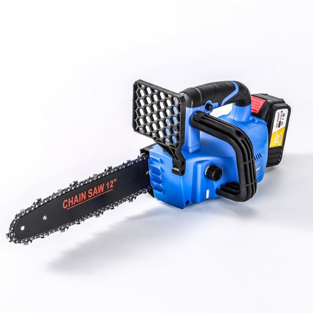 充电式单手电链锯大功率12寸家用锂电小型手持电动户外砍 树伐木
