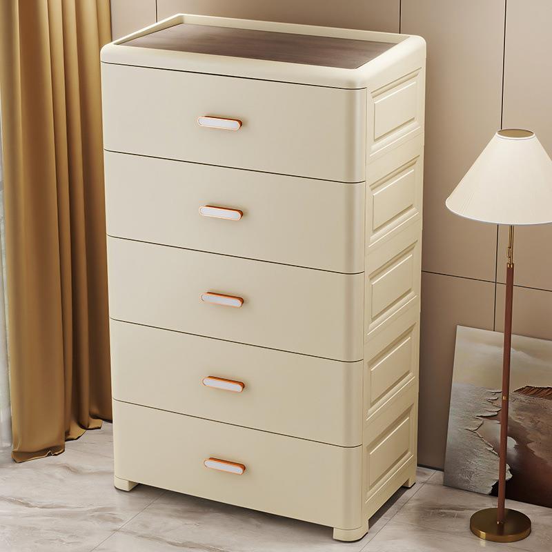 收纳柜抽屉式镀金把手家用客厅置物柜多层抽屉床头柜储物柜子五斗
