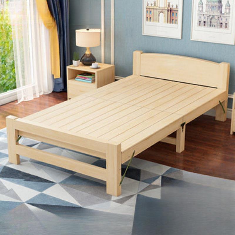 折叠床单人床成人简易实木午休床加厚结实宿舍出租房经济型双人床