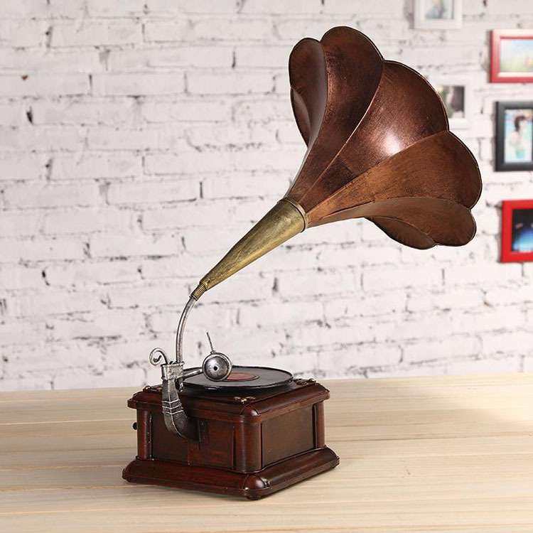 复古铁皮唱机模型黑胶大喇叭铁艺留声机仿古摆件橱窗陈列摆设,电子元器件市场,其它元器件,淘宝优惠券,粉丝福利购,淘宝优惠卷