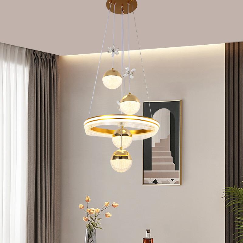 客厅吊灯现代简约家用led餐厅吊灯卧室创意轻奢大厅主灯中山灯具