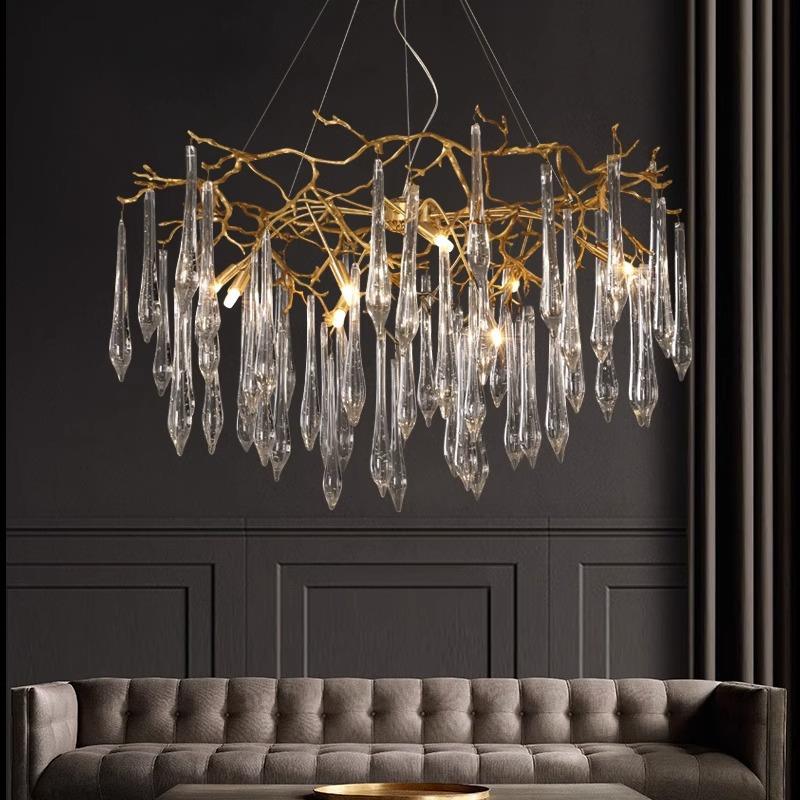 网红新品轻奢水晶吊灯客厅简约后现代LED主灯高档奢华卧室餐厅灯