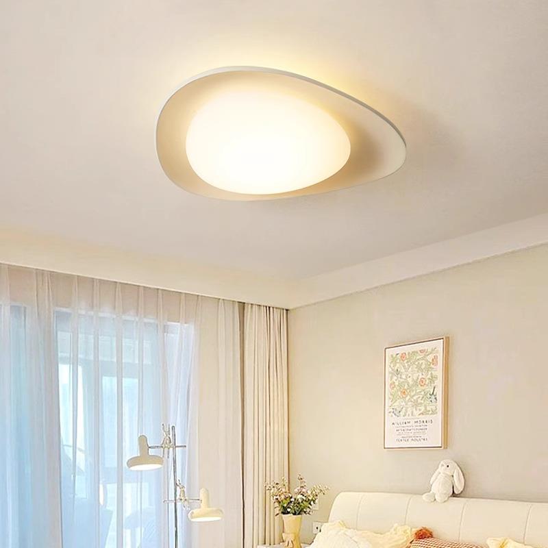 全光谱护眼卧室吸顶灯现代简约创意鹅卵石房间灯奶油风氛围主卧灯