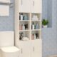 浴室立边边柜落地卫生间夹缝收纳柜落地厕所柜定制置物架储物柜柜