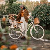 自行车带娃可单车母子娃接送孩子款 亲子车娃遛带载小孩小孩载