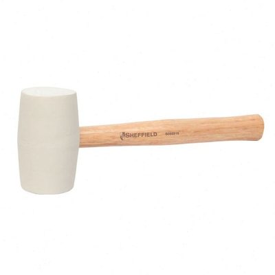 钢盾工具 木柄橡胶锤 橡皮锤子 橡胶榔头16oz 24oz