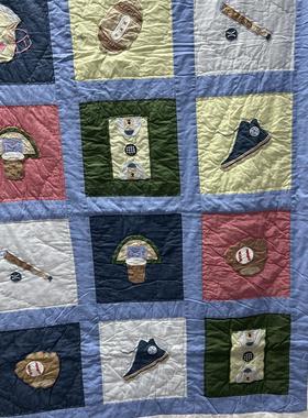 特价运动集合PBK外贸纯手工绗缝被重工贴布绣儿童被120×150cm