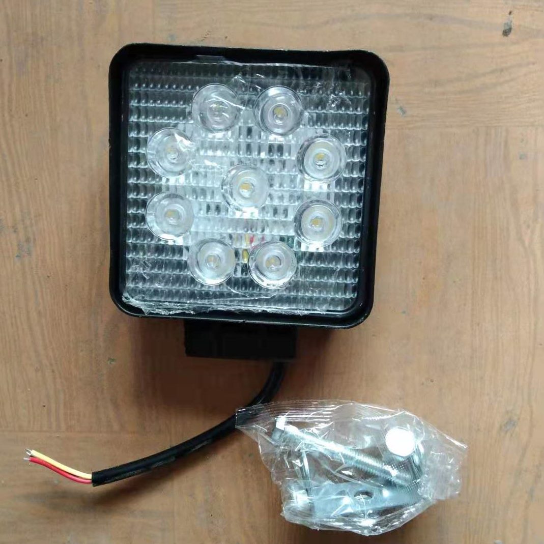 9大灯辆货车灯珠前led叉车v照挖机照明灯0方形24工程车伏合力12v8