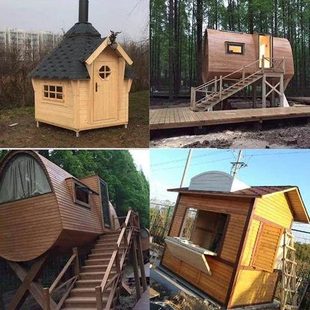 木屋防腐红宿房木网售货亭庭院宠木屋木屋商业街杂品萌屋民间设备