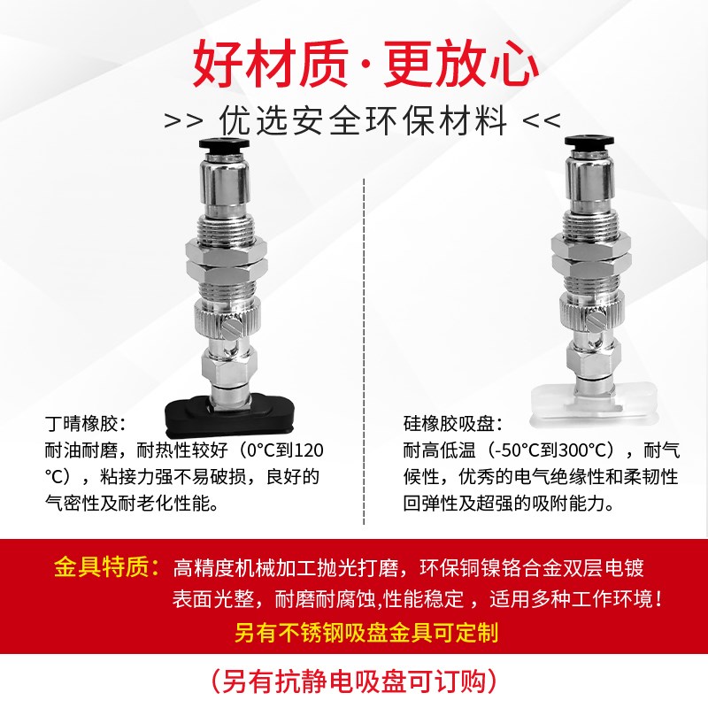 J-WEU36/3g7-d6-20/30/10怡合达气动真空吸盘J-WEU36/37-d8-20/30