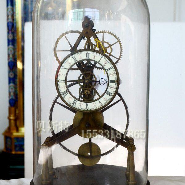 骨架机械座钟|老式上弦静音仿古钟|西洋钟|台钟客厅时尚创意摆设