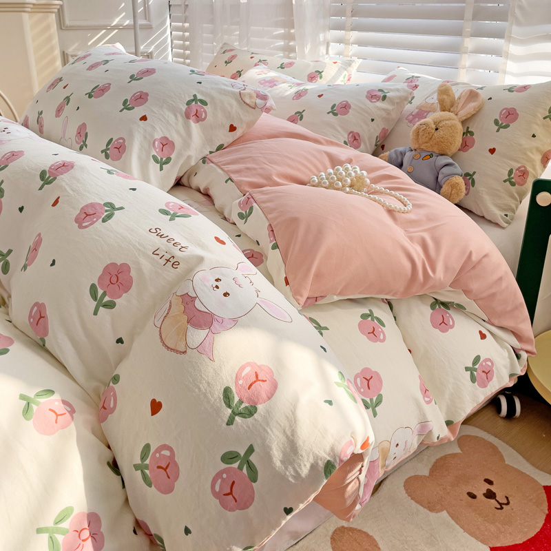 a类双层纱被套单件180x220x240学生宿舍单人160R*210被罩春夏被单