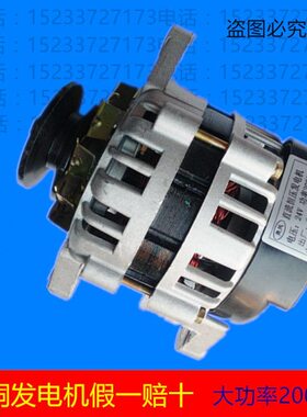 线24V12V发电机纯铜6V2瓦VV2608流磁大功率V748V伏直14永2000V3