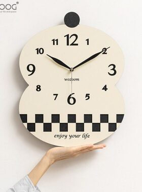 免打孔轻奢挂墙家用挂钟客厅DO钟表OG大气轻薄装饰创意时钟EMIT