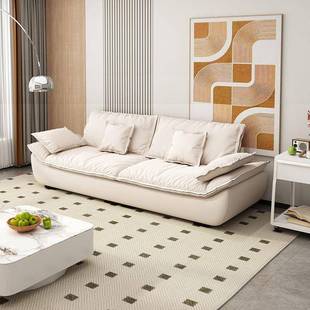 布艺沙发客厅2025新款 轻奢小户型现代简约三人位直排帆船沙发 意式